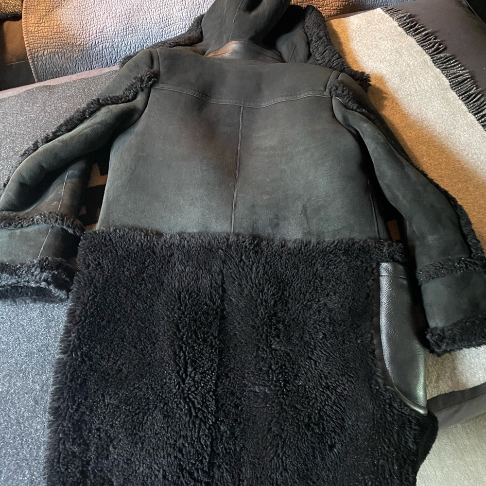 Coach Shearling Duffle Coat Jacket with Wooden Toggles and Ridiculous Hood! - Picture 8 of 16